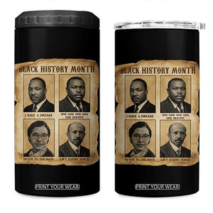 Vintage African American Heroes 4 in 1 Can Cooler Tumbler Black Pride Inspiration TS12 One Size: 16 oz Black Print Your Wear