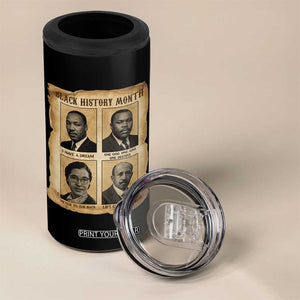 Vintage African American Heroes 4 in 1 Can Cooler Tumbler Black Pride Inspiration TS12 Print Your Wear