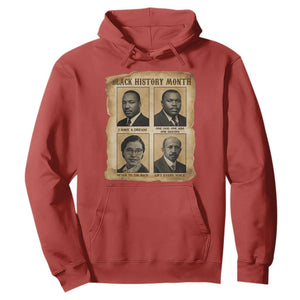 Vintage African American Heroes Hoodie Black Pride Inspiration TS12 Red Print Your Wear