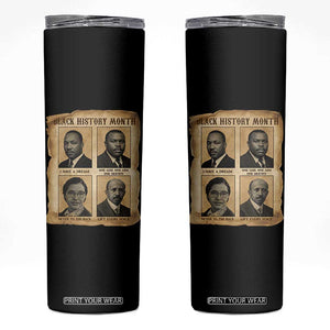 Vintage African American Heroes Skinny Tumbler Black Pride Inspiration TS12 Black Print Your Wear
