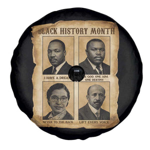 Vintage African American Heroes Spare Tire Cover Black Pride Inspiration TS12 Print Your Wear