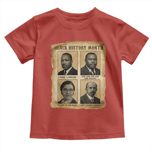 Vintage African American Heroes Toddler T Shirt Black Pride Inspiration TS12 Red Print Your Wear