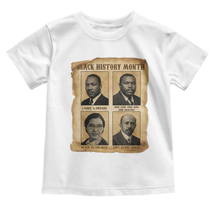 Vintage African American Heroes Toddler T Shirt Black Pride Inspiration TS12 White Print Your Wear