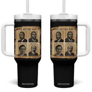 Vintage African American Heroes Tumbler With Handle Black Pride Inspiration TS12 One Size: 40 oz Black Print Your Wear