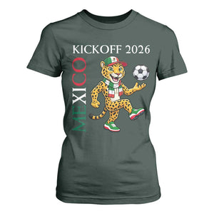 Mexico Soccer Pride Jaguar Kickoff 2026 T Shirt For Women TS12 Dark Forest Green Print Your Wear