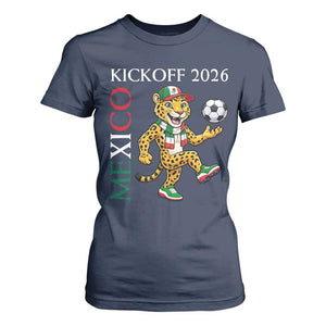 Mexico Soccer Pride Jaguar Kickoff 2026 T Shirt For Women TS12 Navy Print Your Wear