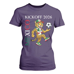 Mexico Soccer Pride Jaguar Kickoff 2026 T Shirt For Women TS12 Purple Print Your Wear
