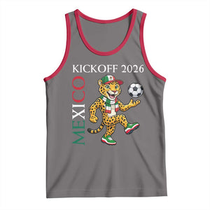 Mexico Soccer Pride Jaguar Kickoff 2026 Tank Top TS12 Deep Heather Red Print Your Wear