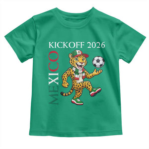 Mexico Soccer Pride Jaguar Kickoff 2026 Toddler T Shirt TS12 Irish Green Print Your Wear