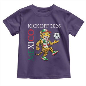 Mexico Soccer Pride Jaguar Kickoff 2026 Toddler T Shirt TS12 Purple Print Your Wear
