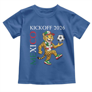 Mexico Soccer Pride Jaguar Kickoff 2026 Toddler T Shirt TS12 Royal Blue Print Your Wear