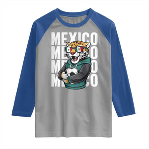 Fierce Mexico Jaguar Soccer Pride Fan Gift Raglan Shirt TS12 Sport Gray Royal Print Your Wear