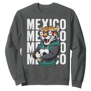 Fierce Mexico Jaguar Soccer Pride Fan Gift Sweatshirt TS12 Dark Heather Print Your Wear