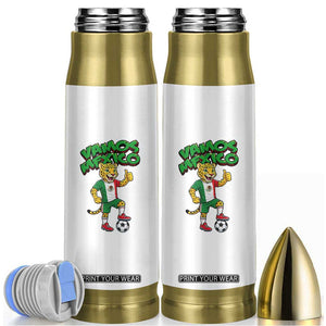 Vamos Mexico Fierce Leopard Bullet Tumbler Soccer 2026 Fan Gift TS12 White Print Your Wear