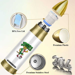 Vamos Mexico Fierce Leopard Bullet Tumbler Soccer 2026 Fan Gift TS12 Print Your Wear