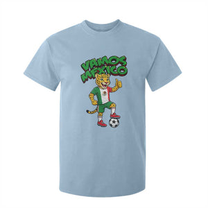 Vamos Mexico Fierce Leopard T Shirt For Kid Soccer 2026 Fan Gift TS12 Light Blue Print Your Wear
