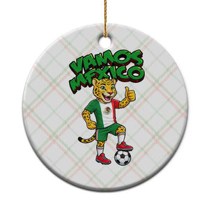 Vamos Mexico Fierce Leopard Ceramic Ornament Soccer 2026 Fan Gift TS12 1pc Christmas Plaid Print Your Wear