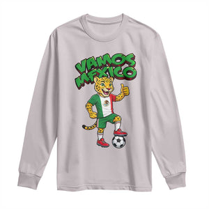 Vamos Mexico Fierce Leopard Long Sleeve Shirt Soccer 2026 Fan Gift TS12 Ice Gray Print Your Wear