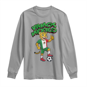 Vamos Mexico Fierce Leopard Long Sleeve Shirt Soccer 2026 Fan Gift TS12 Sport Gray Print Your Wear