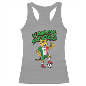 Vamos Mexico Fierce Leopard Racerback Tank Top Soccer 2026 Fan Gift TS12 Sport Gray Print Your Wear