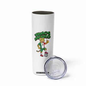 Vamos Mexico Fierce Leopard Skinny Tumbler Soccer 2026 Fan Gift TS12 Print Your Wear