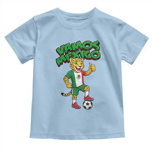 Vamos Mexico Fierce Leopard Toddler T Shirt Soccer 2026 Fan Gift TS12 Light Blue Print Your Wear