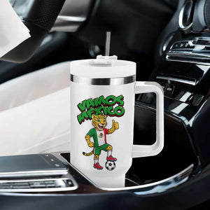 Vamos Mexico Fierce Leopard Tumbler With Handle Soccer 2026 Fan Gift TS12 Print Your Wear
