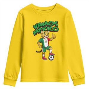 Vamos Mexico Fierce Leopard Youth Sweatshirt Soccer 2026 Fan Gift TS12 Daisy Print Your Wear