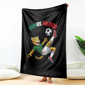 Vamos Mexico Fierce Leopard Soccer 2026 Throw Blanket Mexican Fan Gift TS12 Print Your Wear