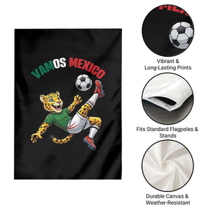 Vamos Mexico Fierce Leopard Soccer 2026 Garden Flag Mexican Fan Gift TS12 Print Your Wear