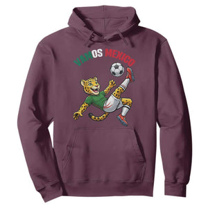 Vamos Mexico Fierce Leopard Soccer 2026 Hoodie Mexican Fan Gift TS12 Maroon Print Your Wear