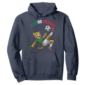 Vamos Mexico Fierce Leopard Soccer 2026 Hoodie Mexican Fan Gift TS12 Navy Print Your Wear