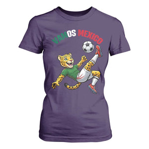 Vamos Mexico Fierce Leopard Soccer 2026 T Shirt For Women Mexican Fan Gift TS12 Purple Print Your Wear