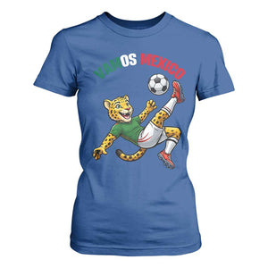Vamos Mexico Fierce Leopard Soccer 2026 T Shirt For Women Mexican Fan Gift TS12 Royal Blue Print Your Wear