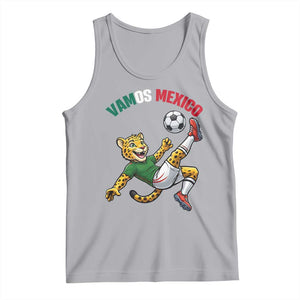 Vamos Mexico Fierce Leopard Soccer 2026 Tank Top Mexican Fan Gift TS12 Athletic Heather Print Your Wear
