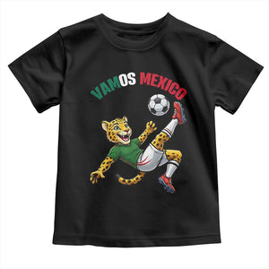 Vamos Mexico Fierce Leopard Soccer 2026 Toddler T Shirt Mexican Fan Gift TS12 Black Print Your Wear