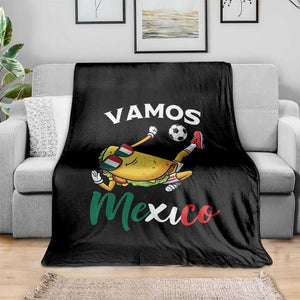 Vamos Mexico Taco Playing Soccer Throw Blanket Mexican Fan Gift TS12 Print Your Wear