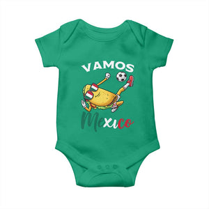 Vamos Mexico Taco Playing Soccer Baby Onesie Mexican Fan Gift TS12 Irish Green Print Your Wear