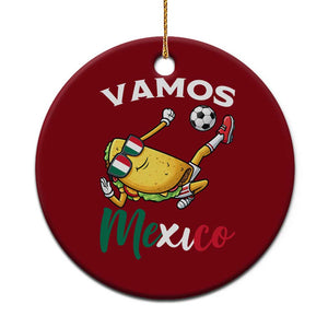 Vamos Mexico Taco Playing Soccer Ceramic Ornament Mexican Fan Gift TS12 1pc Red Print Your Wear