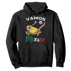 Vamos Mexico Taco Playing Soccer Hoodie Mexican Fan Gift TS12 Black Print Your Wear