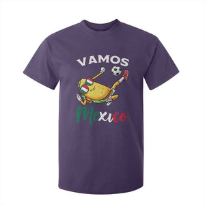 Vamos Mexico Taco Playing Soccer T Shirt For Kid Mexican Fan Gift TS12 Purple Print Your Wear