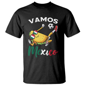 Vamos Mexico Taco Playing Soccer T Shirt Mexican Fan Gift TS12 Black Print Your Wear