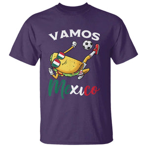 Vamos Mexico Taco Playing Soccer T Shirt Mexican Fan Gift TS12 Purple Print Your Wear