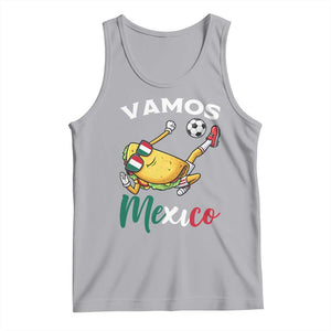 Vamos Mexico Taco Playing Soccer Tank Top Mexican Fan Gift TS12 Athletic Heather Print Your Wear