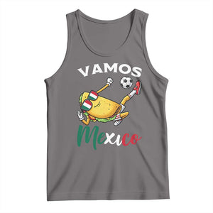 Vamos Mexico Taco Playing Soccer Tank Top Mexican Fan Gift TS12 Deep Heather Print Your Wear