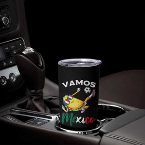 Vamos Mexico Taco Playing Soccer Tumbler Cup Mexican Fan Gift TS12 Print Your Wear