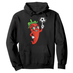 Cool Chili Pepper Soccer Player Hoodie Mexican Spicy Food Lover TS12 Black Print Your Wear