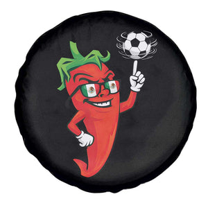 Cool Chili Pepper Soccer Player Spare Tire Cover Mexican Spicy Food Lover TS12 Print Your Wear