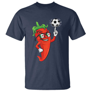 Cool Chili Pepper Soccer Player T Shirt Mexican Spicy Food Lover TS12 Navy Print Your Wear