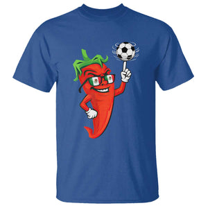 Cool Chili Pepper Soccer Player T Shirt Mexican Spicy Food Lover TS12 Royal Blue Print Your Wear